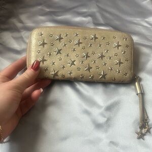 Jimmy Choo Metallic Star-Embellished Wallet